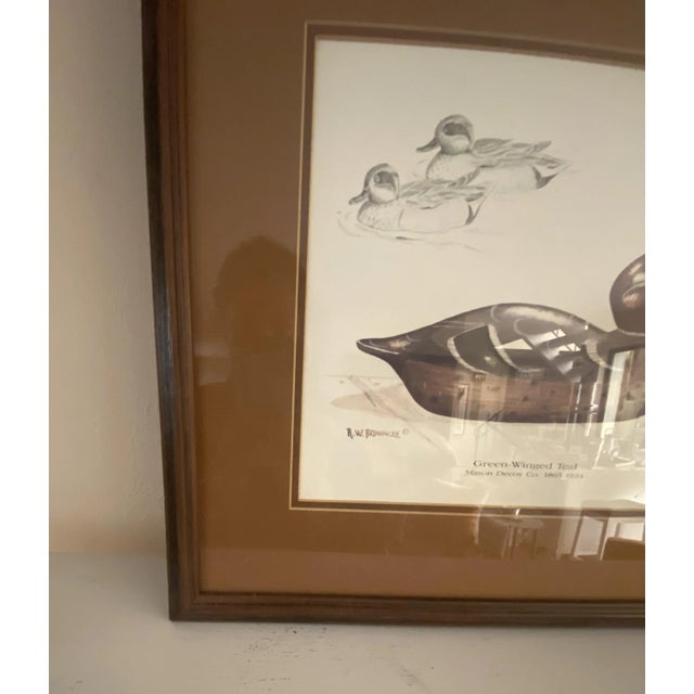 Vintage 1980s Brownlee & Ann Modahl Duck Image and Cross Stitch Collaboration - Matted and Framed For Sale In Denver - Image 6 of 8
