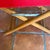 Vintage Gold Medal Walnut Directors Chairs X-Base a Pair New Covers For Sale - Image 10 of 12