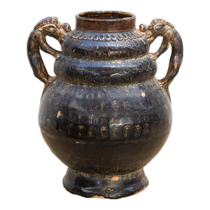 Antique Provincial Dragon Handled Pot