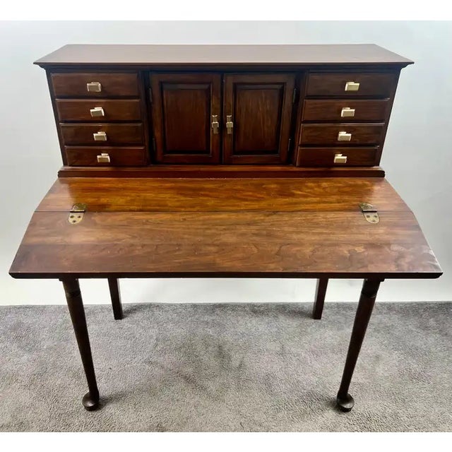 Queen Anne Style Pennsylvania House Secretary Writing Desk in Cherry Wood Elegant vintage Pennsylvania House secretary /...