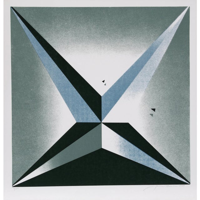 Op Art 1970s Jack Brusca - Star Serigraph For Sale - Image 3 of 3