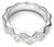 Late 20th Century Size 7 18K White Gold Designer Diamond Wedding Band Ring For Sale