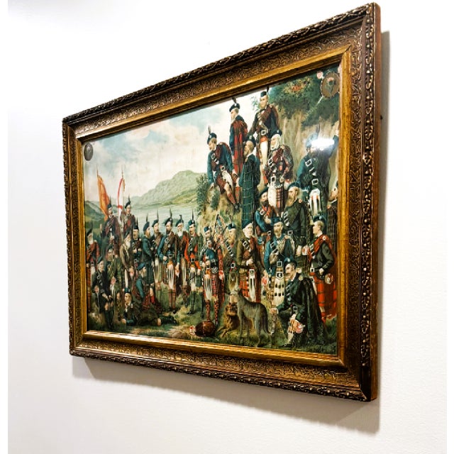 This is an old Scottish print that shows clan chiefs or chieftains decked out in their full Highland dress. It's a...