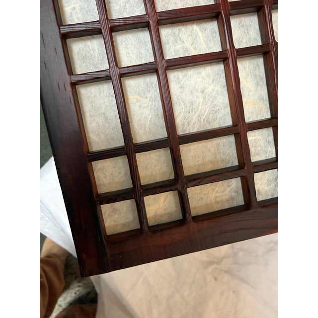 Late 20th Century Japanese Rosewood Candle Lanterns, Pair For Sale - Image 10 of 12