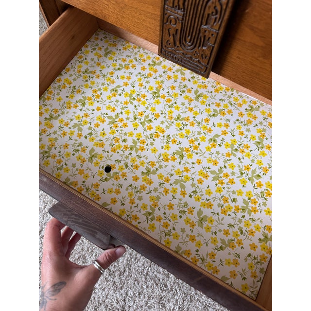 1960s Bassett Furniture Industries Mid Century Modern Dresser and Nightstand, 2 Pieces For Sale - Image 11 of 17