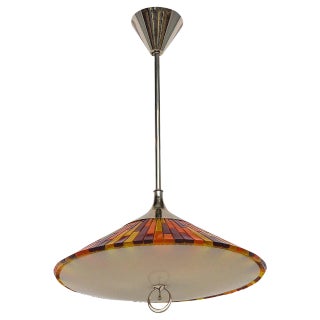 Italian Colorful Pendant Chandelier For Sale
