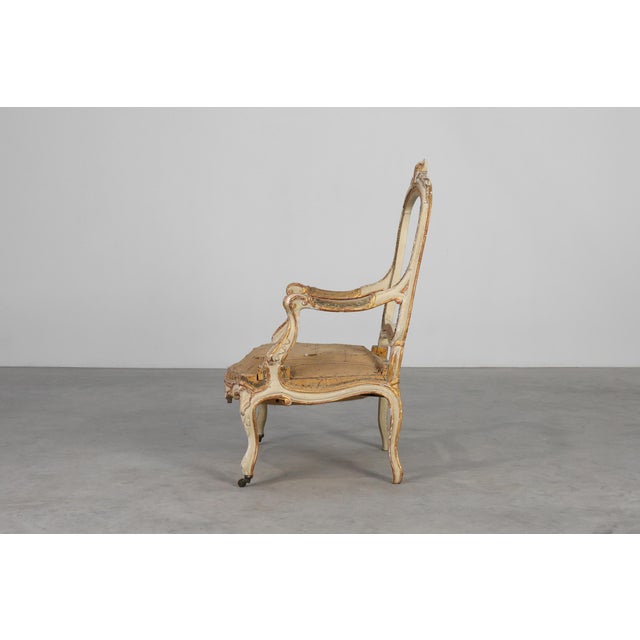 Rococo French Louis XV Armchairs in Carved Wood, Set of 2 For Sale - Image 3 of 18