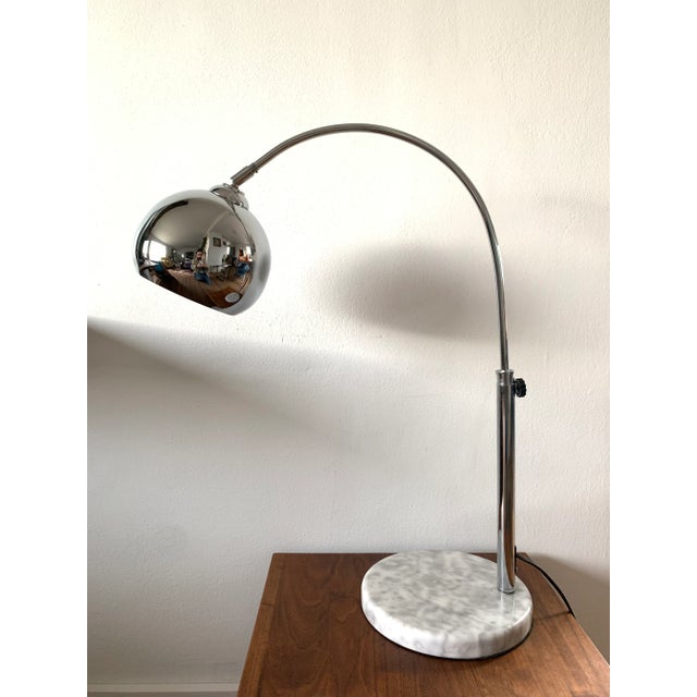 Early 21st Century George Kovacs Chrome Eyeball Table Lamp With Marble Base For Sale - Image 13 of 13