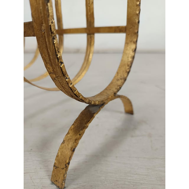 Vintage Gold Magazine Rack, 1970s For Sale - Image 4 of 11