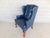 Vintage George I Style Leather Wingback Chair For Sale In Philadelphia - Image 6 of 12