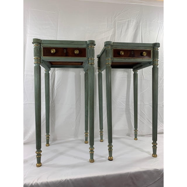 Sheraton Style Biggs Furniture Company Side Tables A Pair Chairish