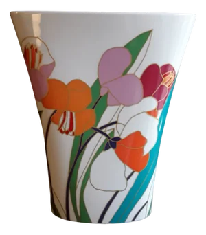 Vintage German Op-Art Vase in White Porcelain by Wolf Bauer for Rosenthal, 1970s