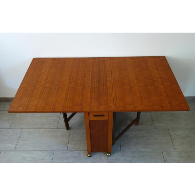 Drop-Leaf Table and Folding Chairs, 1960s, Set of 5 For Sale - Image 15 of 18