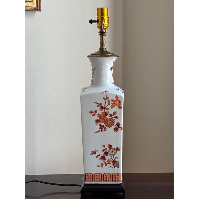 Mid-20th Century Hand Painted Chinoiserie Table Lamp For Sale In Baltimore - Image 6 of 18