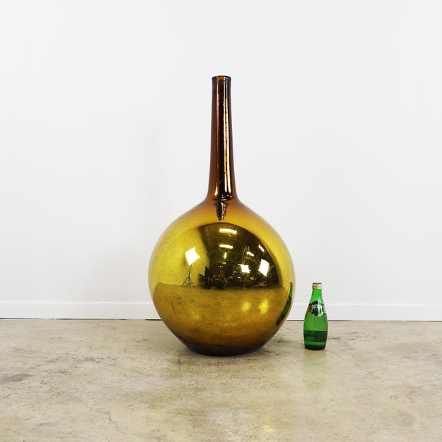 Mexican Modernism Big Size Mercury Glass Flower Vase For Sale - Image 4 of 5