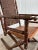 Wood Early 20th Century Antique Rustic Rocking Chair, Wooden With Woven Seat For Sale - Image 7 of 10