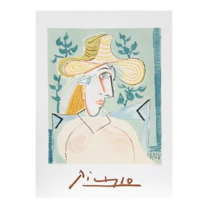1980s "Femme a la Collerette" Lithograph After Pablo Picasso