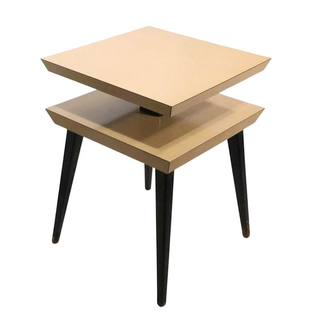 Mid Century Two Tier Side Table For Sale In New York - Image 6 of 14