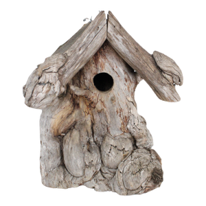 Rustic Vintage Knot Hole Birdhouse/Weathered Driftwood Color