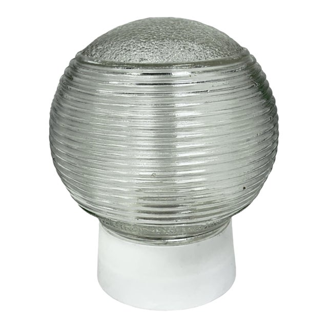 Vintage Wall Sconce | Shade Glassworks Białystok 1974 | New Installation | PRL / Retro For Sale