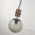 Mid-Century Modern Mid Century Modern Nos Wood & Smoked Glass Globe Pendant Light Black Chain For Sale - Image 3 of 13