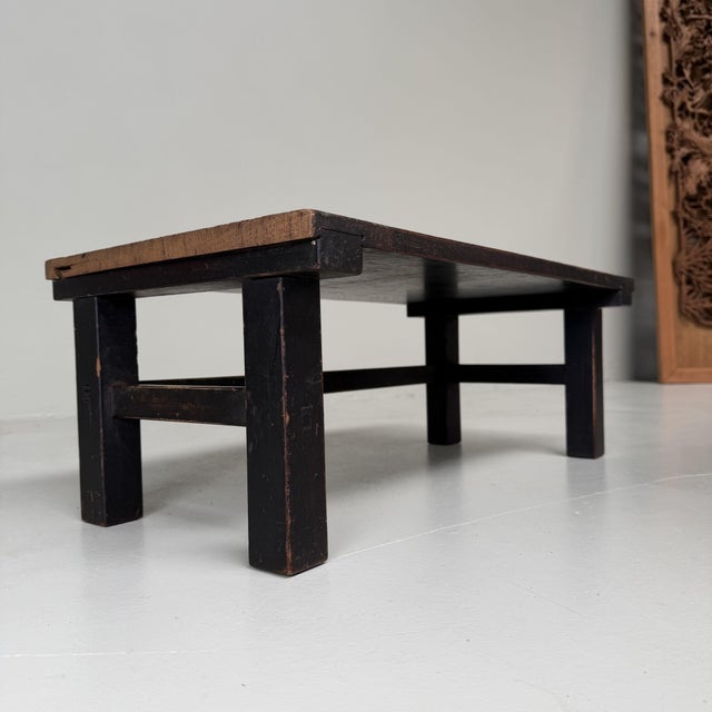 Low Japanese Minimalist Mingei Writing Table, 1910s For Sale - Image 11 of 11