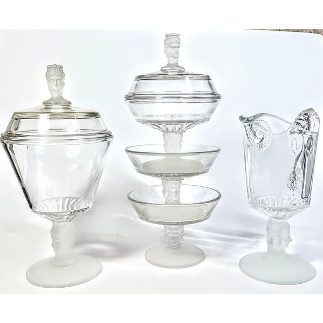 Art Deco Three Faces Serving Set - Set of Five For Sale - Image 3 of 12