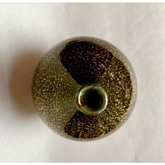 Mid 20th Century David Holleman Signed Drip Glaze Stoneware Weed Vase For Sale - Image 4 of 5