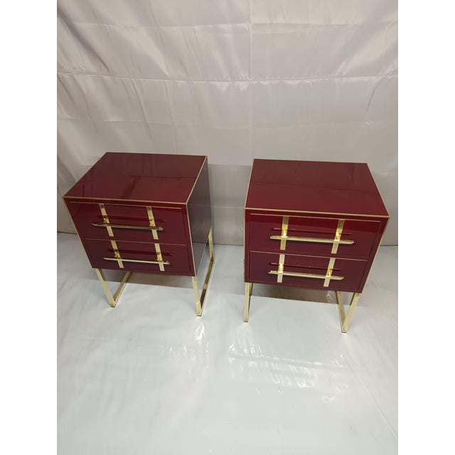 Wood Wooden Bedside Tables from Justfurnituress SRL, Set of 2 For Sale - Image 7 of 10