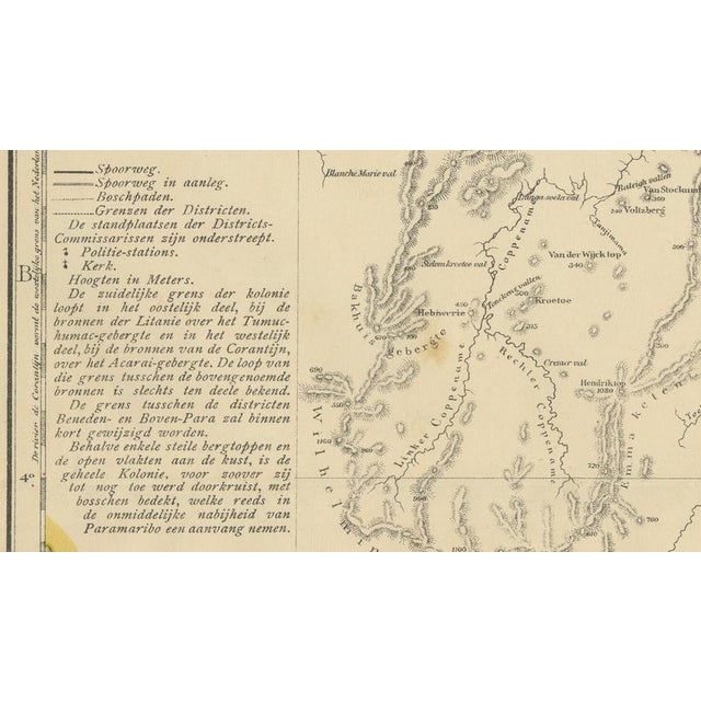 Antique Dutch Colonial Map with Districts, 1905 For Sale - Image 10 of 11