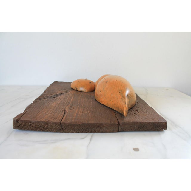 Vintage Hand Carved Wood Duck Wall Hanging For Sale In Milwaukee - Image 6 of 8