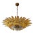 Murano Chandelier Ceiling Light Original Palmette, Amber Glasses and Transparent Glass For Sale