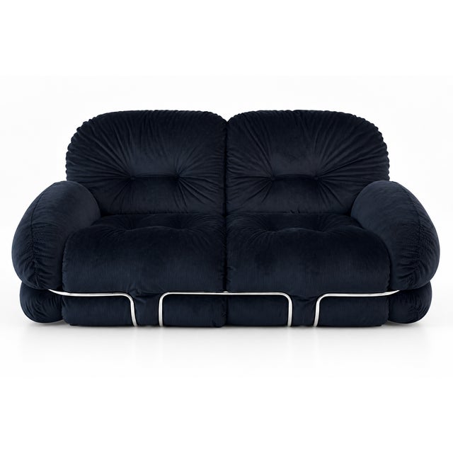 Black Okay 2-Seater Sofa from Adriano Piazzesi, Italy, 1970s For Sale - Image 8 of 10