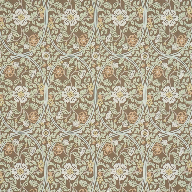SAMPLE - Schumacher Garden Guild Wallpaper In Sage For Sale