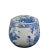 Blue & White Round Jar With Lid For Sale - Image 4 of 9