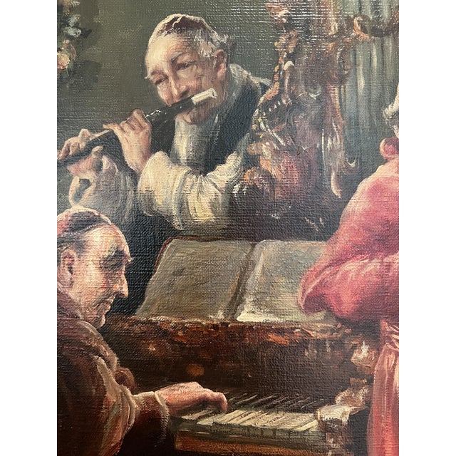 P. Dietrich, Concert Des Moines, 1920s, Oil on Canvas, Framed For Sale - Image 8 of 12