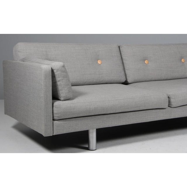 Model 220 3-Seater Sofa in Black Leather by Erik Jørgensen For Sale - Image 4 of 8