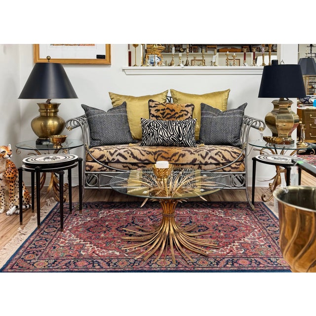 Vintage Maison Jansen Style Scrolled Steel Daybed For Sale - Image 12 of 12