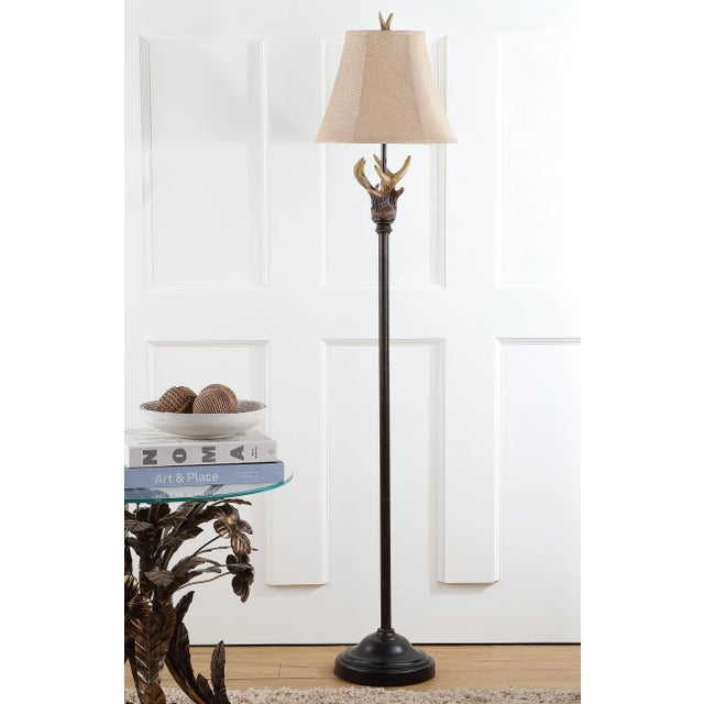 62Inch H Faux Antler Floor Lamp Brown Chairish