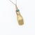Vintage 14k Gold & Turquoise Cabochon Figural Hand Charm For Sale In Philadelphia - Image 6 of 12