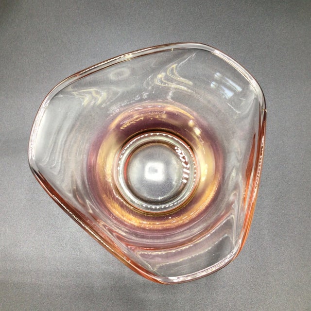 Indiana Glass Iridescent Chip and Dip Bowl - Set of 3 For Sale - Image 10 of 12