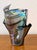 Mid-Century Modern 1990s Iridescent “Handkerchief” Art Glass Vase, Oil Slick Finish For Sale - Image 3 of 14