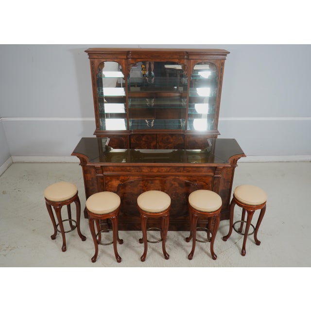 Italian Francesco Molon 7 Piece Italian Bar W. Hutch Cabinet For Sale - Image 3 of 18