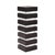 Kenneth Ludwig Chicago Stepped Black Wood Veneer Pedestal with Mirror - Tall For Sale - Image 4 of 7