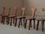 Vintage Brutalist Handcrafted Chestnut Chairs, France, 1970, Set of 6 For Sale - Image 10 of 18