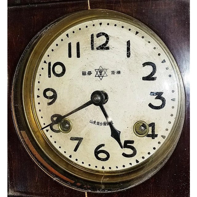 British Colonial Wall Clock by Kawaii, C. 1920s For Sale - Image 4 of 11