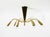 Large Mid-Century Modern Brass 9-Arm Sputnik Chandelier, 1950s For Sale - Image 4 of 18