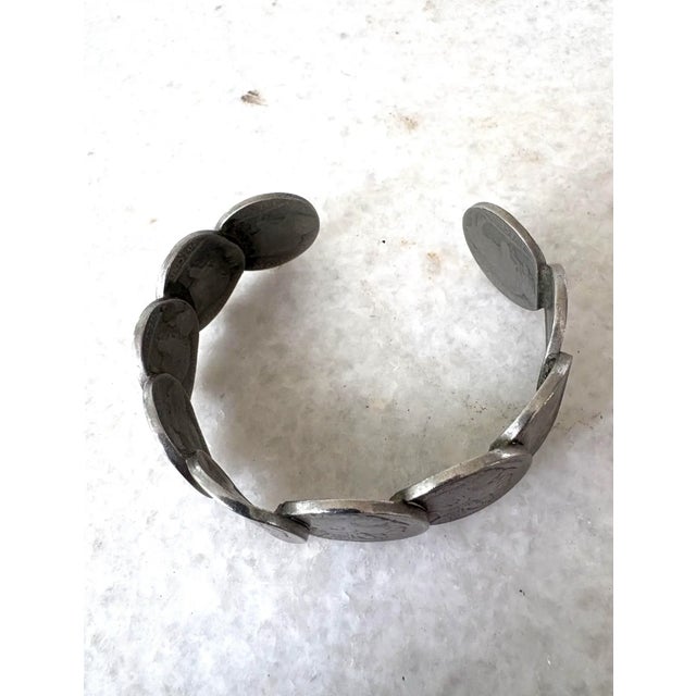American Vintage Buffalo Nickel Coin Cuff Bracelet For Sale - Image 3 of 5