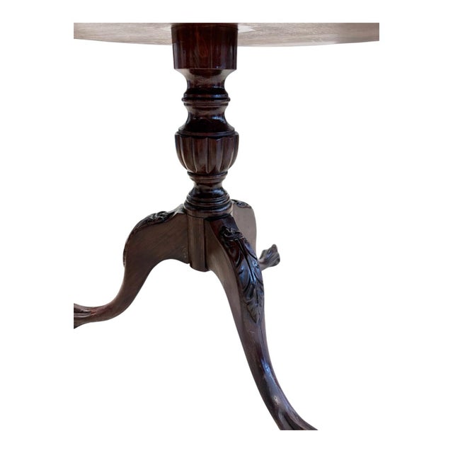 Traditional Vintage Mid-Century Mersman Mahogany 3-Tier Pie Crust Dumbwaiter Table For Sale - Image 3 of 8