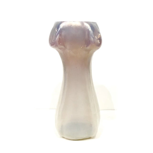 Large Lavander Iridescent Loetz Vintage Art Glass Vase For Sale In Atlanta - Image 6 of 6